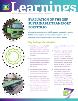 Evaluation of the GEF Sustainable Transport Portfolio