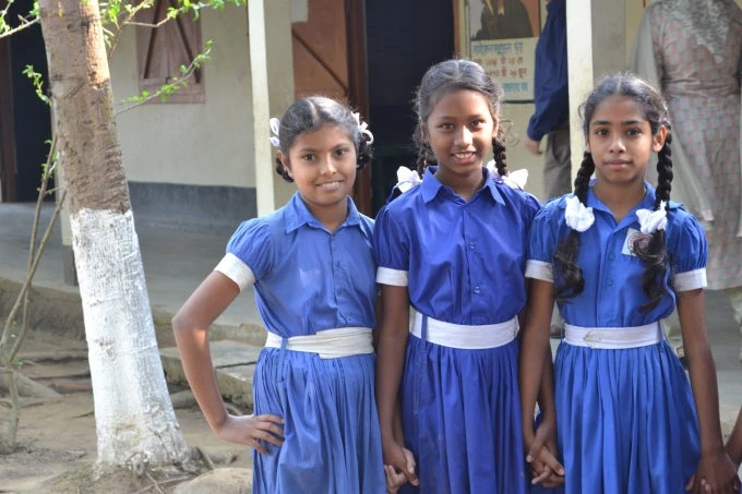 Girls attending school in Bangladesh