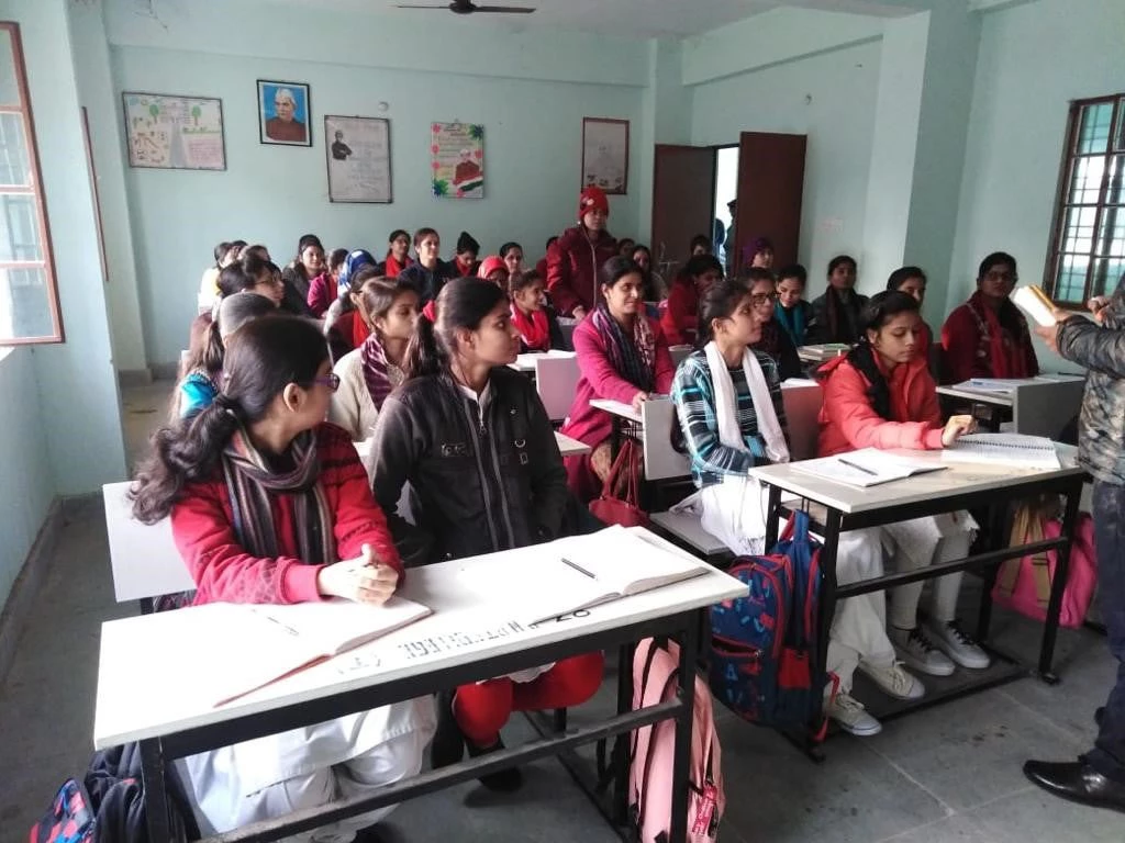 Students in a classroom in Bihar, India.