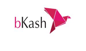 Logo of bkash company. Link to the bkash website.