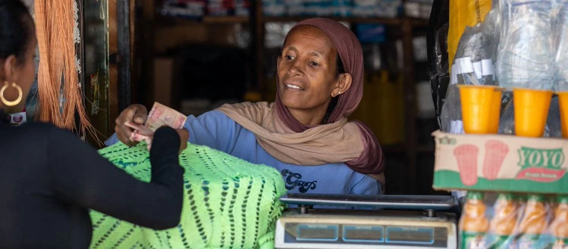 Woman shop owner in Ethiopia. Photo: Tewodros Emiru / Impala Communication