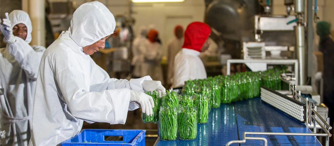 Workers packing vegetables at a cannery. Photo: World Bank/ Felana Rajaonarivelo