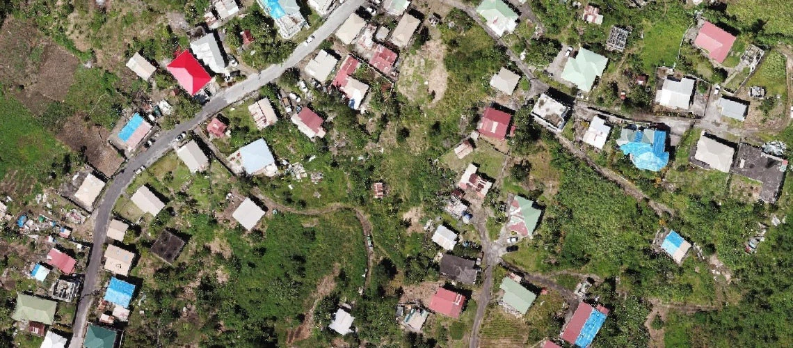 Aerial view of Dominica