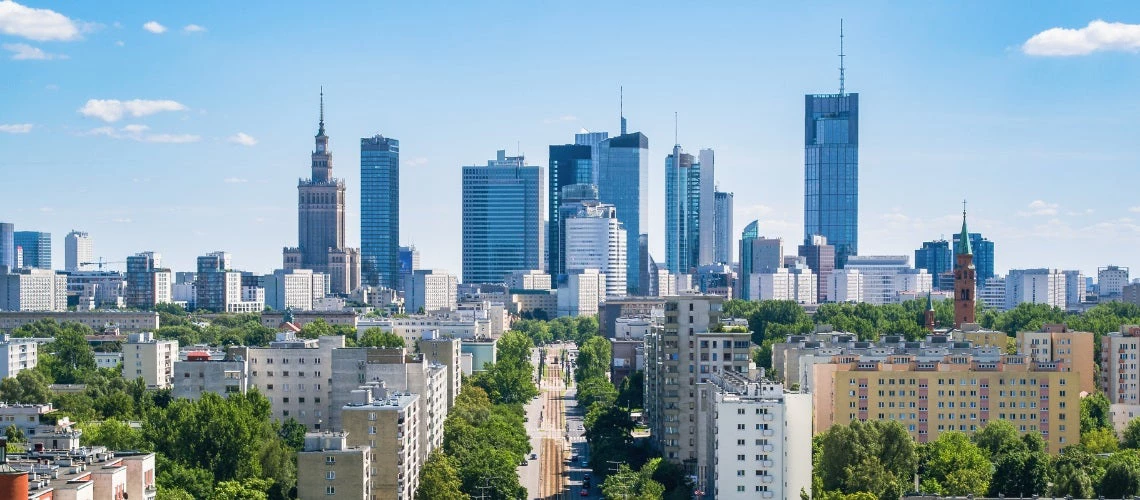 City center Warsaw, Poland