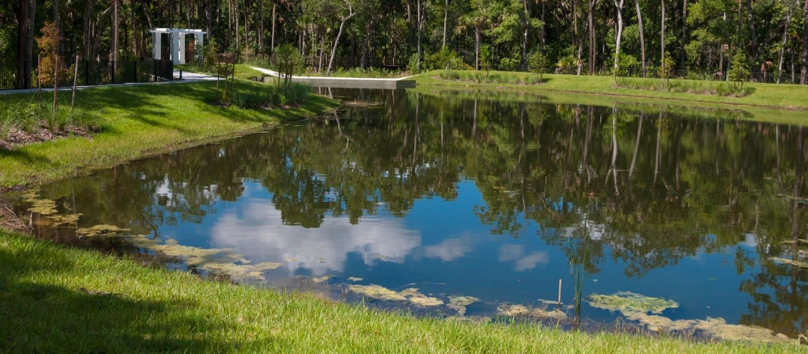 Water retention pond.