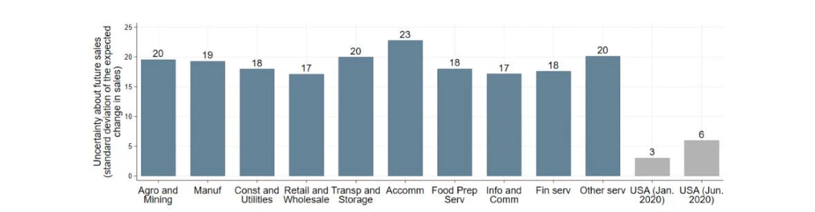 Figure 1: Uncertainty across countries and sectors 