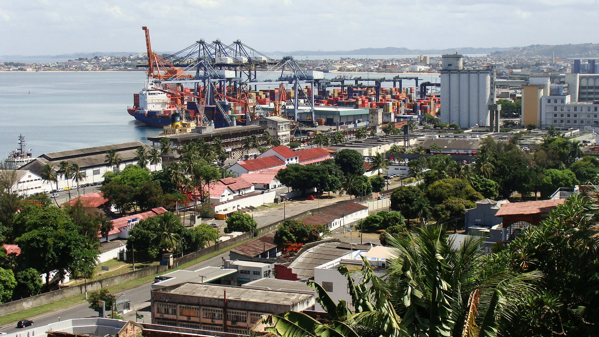 The Port of Salvador in All Saints Bay, Brazil