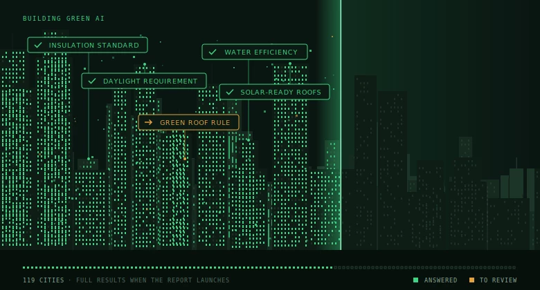 Can AI read the rules for greener buildings? We put it to work in 119 cities