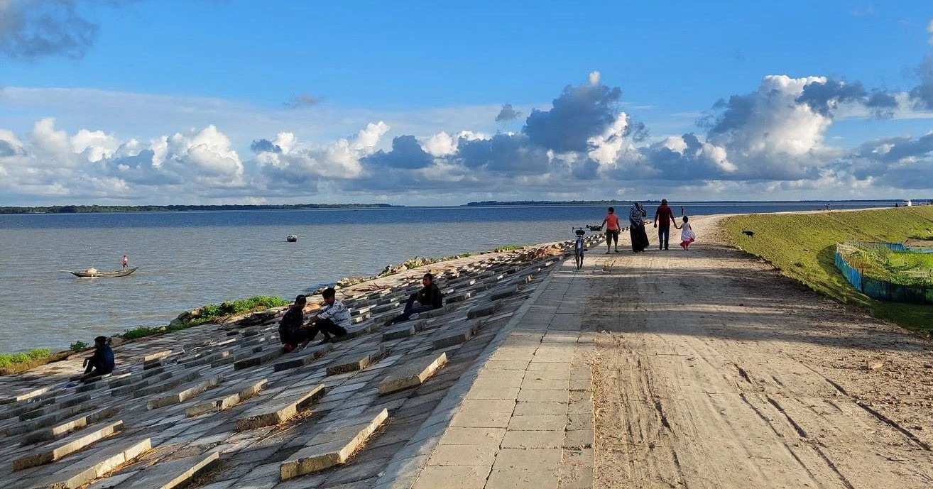 Coastal embankment in Bangladesh