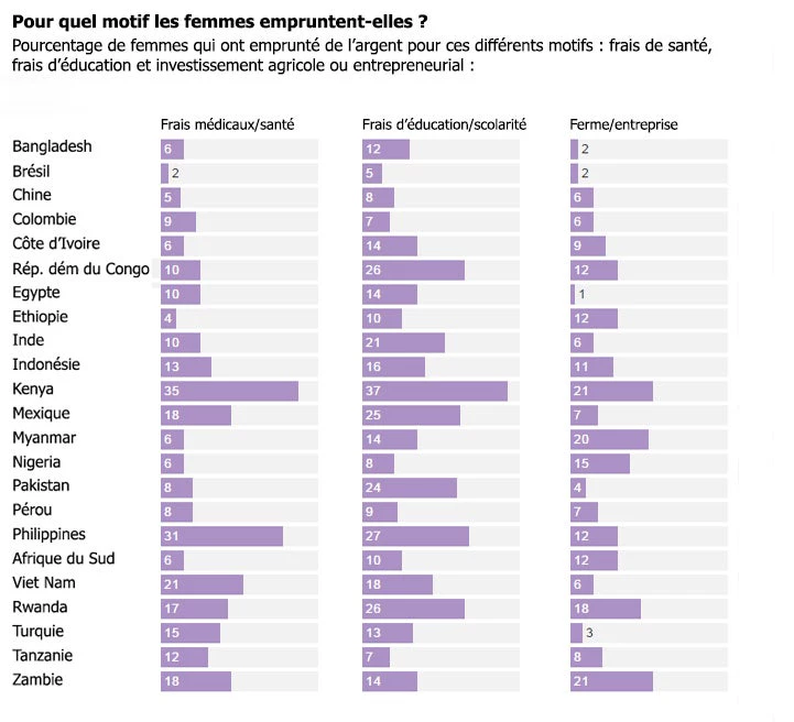 Pour quel motif les femmes empruntent-elles