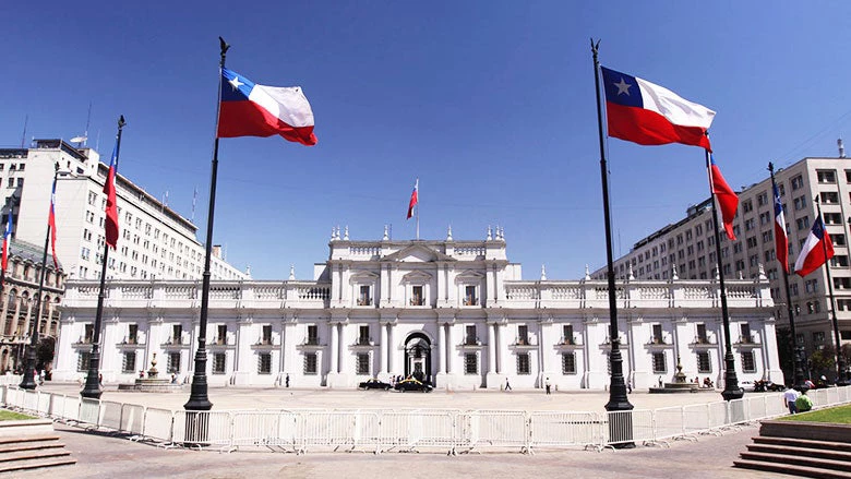 Palacio de la Moneda en Santiago, Chile.