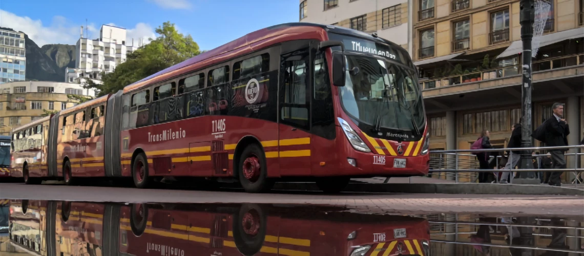 The Bogota Transmilenio bus rapid transit system. Photo credit: World Bank Group