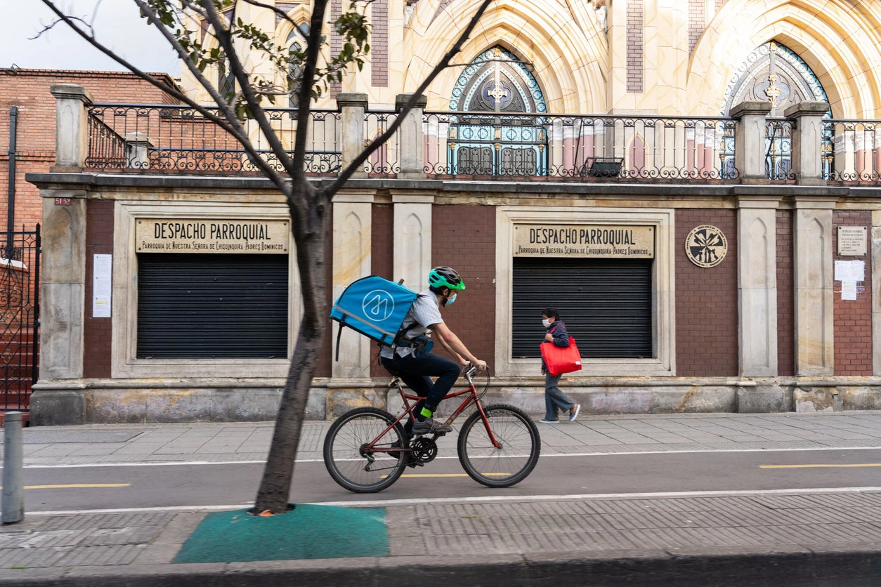 Quarantine in Bogotá, Colombia, March 2020. 