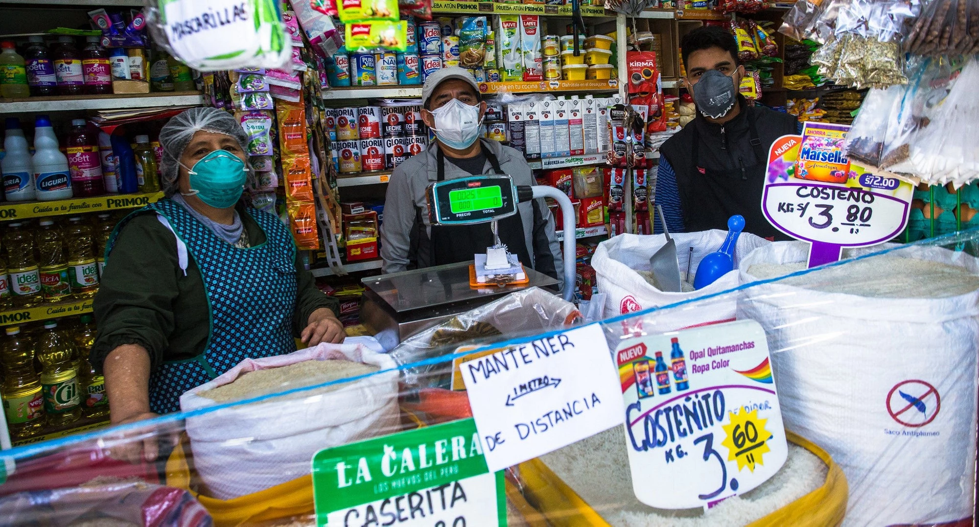 Comercio en Lima, Peru, durante la pandemia de la COVID-19.