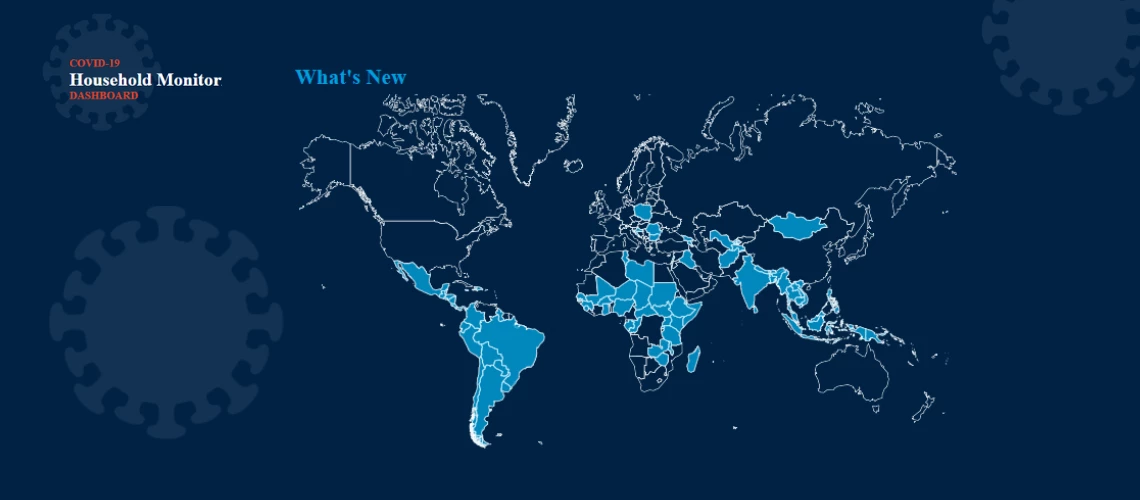 COVID-19 Household Monitor Dashboard World Map. | © World Bank