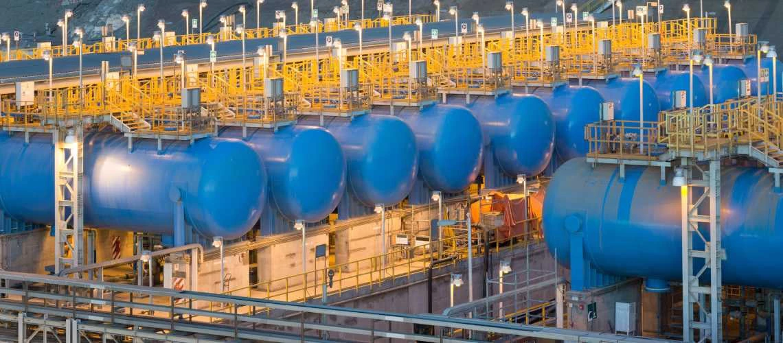 Reverse osmosis equipment in a desalination plant. Photo: Jose Luis Stephens/Shutterstock