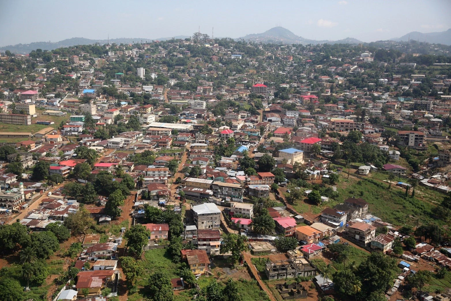 A view of Freetown Sierra Leone on December 3, 2014