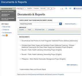 Documents and Reports website