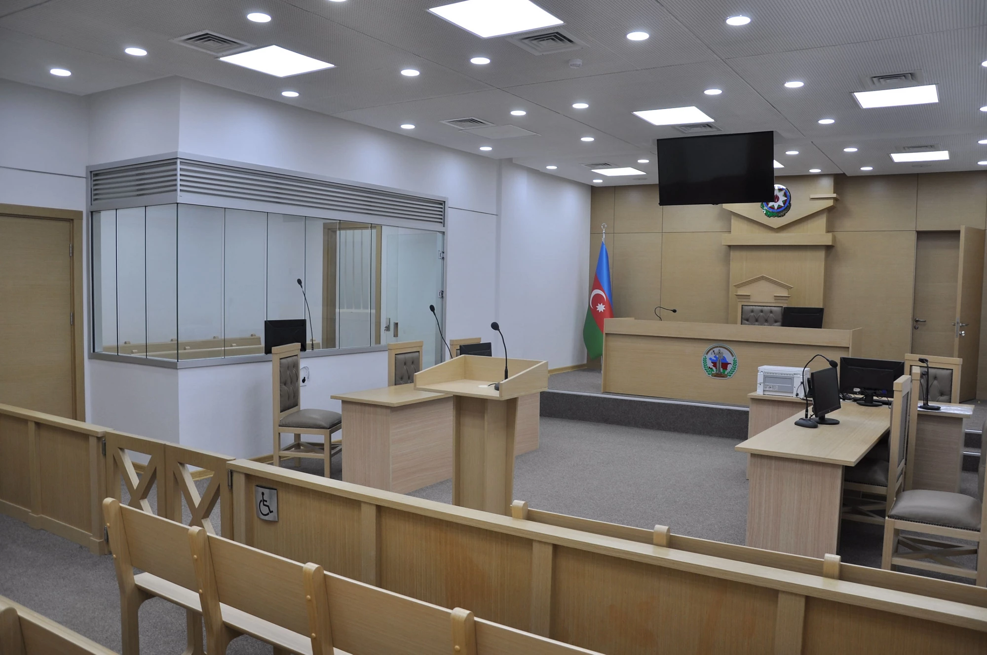 A court room at the Sumgayit Court Complex 