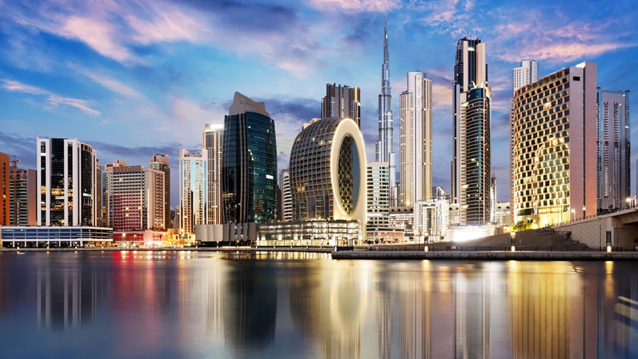 Dubai downtown skyline.