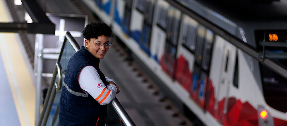 Dayana Lara, operadora del Metro de Quito.