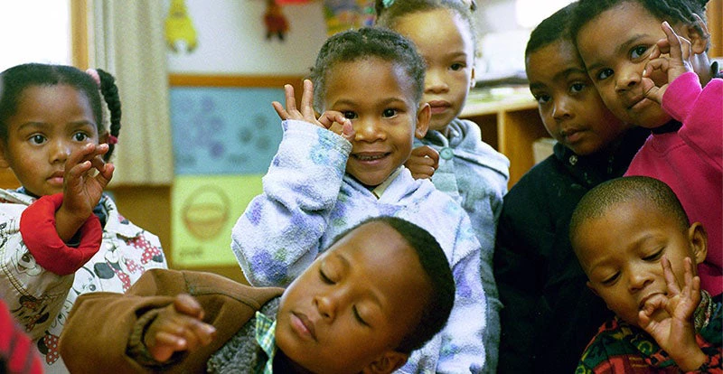 Farmers' children at daycare. South Africa.
