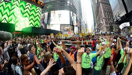 The Climate March in New York City in September. © Max Edkins/Connect4Climate
