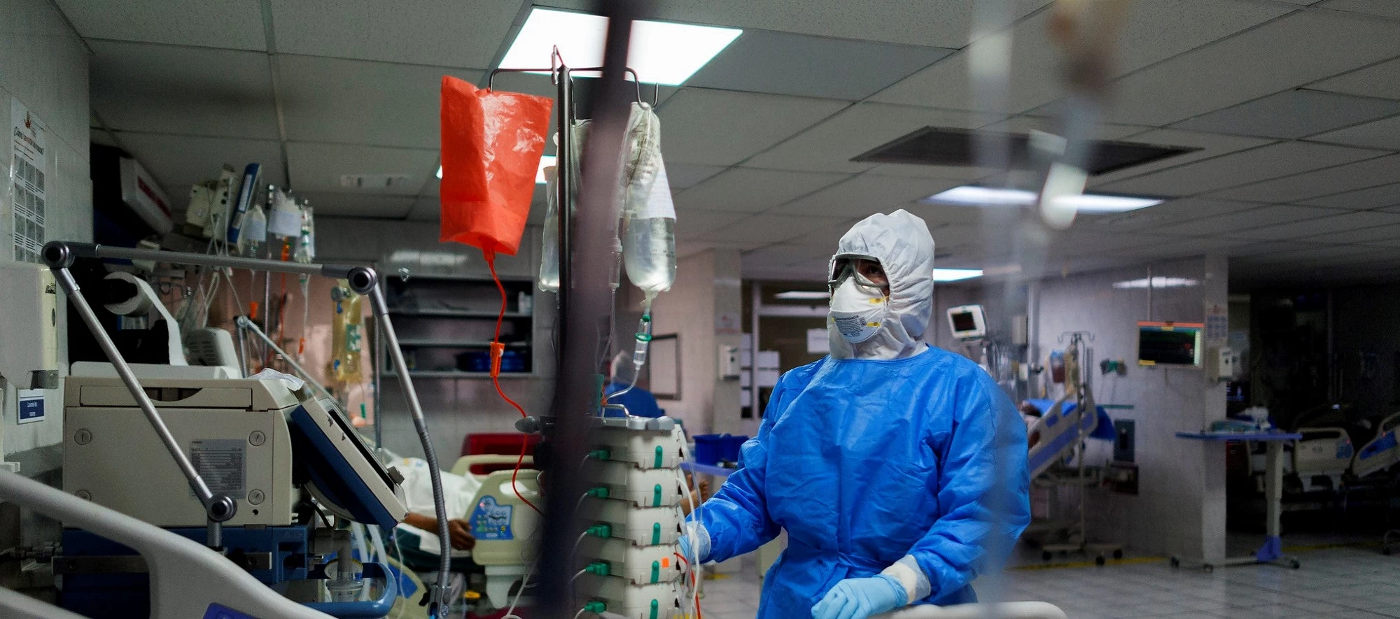 En la unidad de cuidados intensivos del Hospital Eugenio Espejo en Quito, Ecuador.