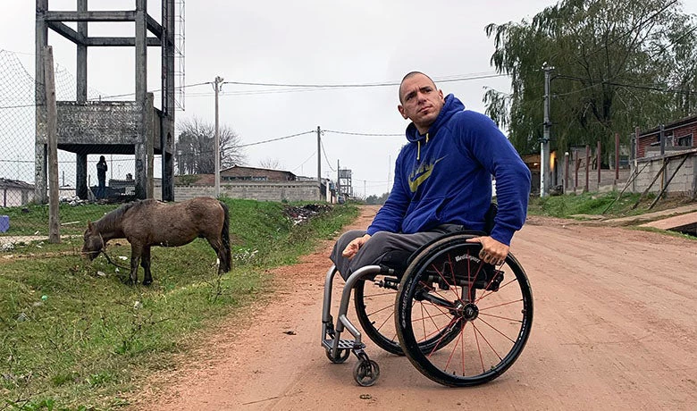 A person with disabilities in Montevideo