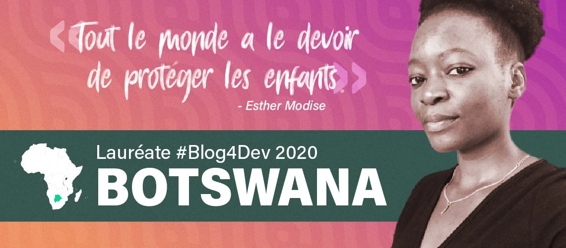 Esther Modise, lauréate du concours Blog4Dev Botswana