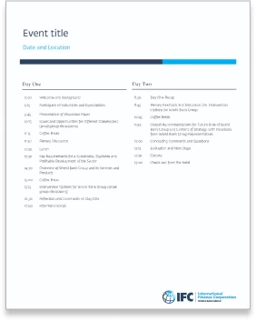Event agenda template 2.