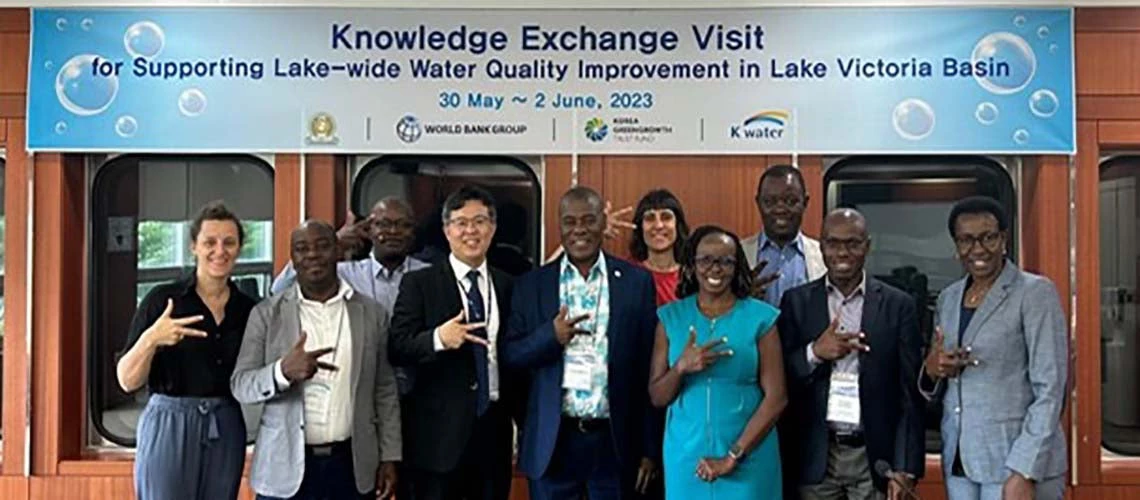 Lake Victoria Basin Stakeholders with K-Water experts