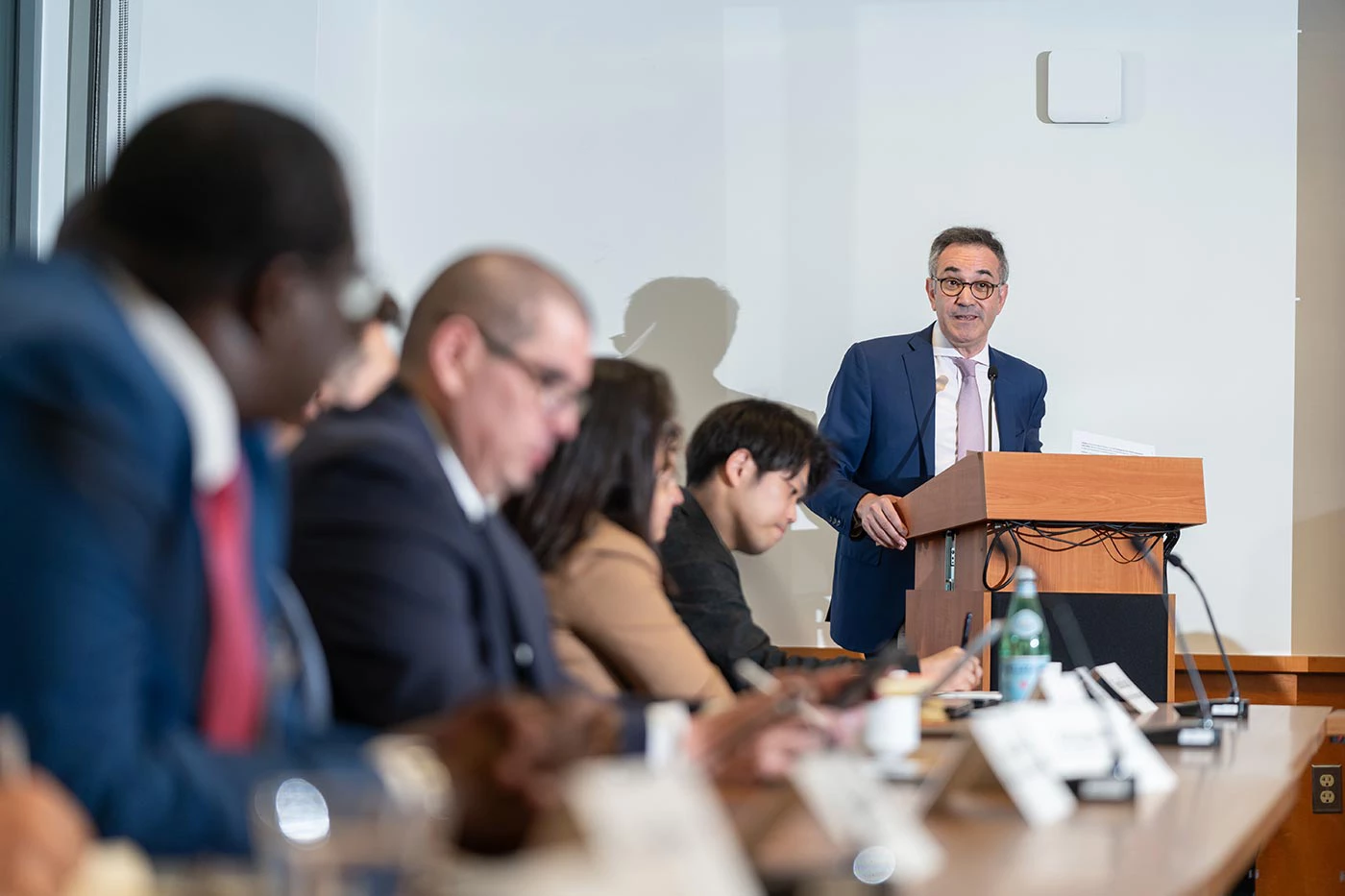 Farid Fezoua, IFC’s Global Director for Health, Education and Services, speaking at the event.