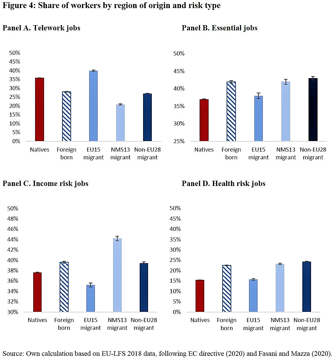 Figure 1: Share of workers by region of origin and risk typ