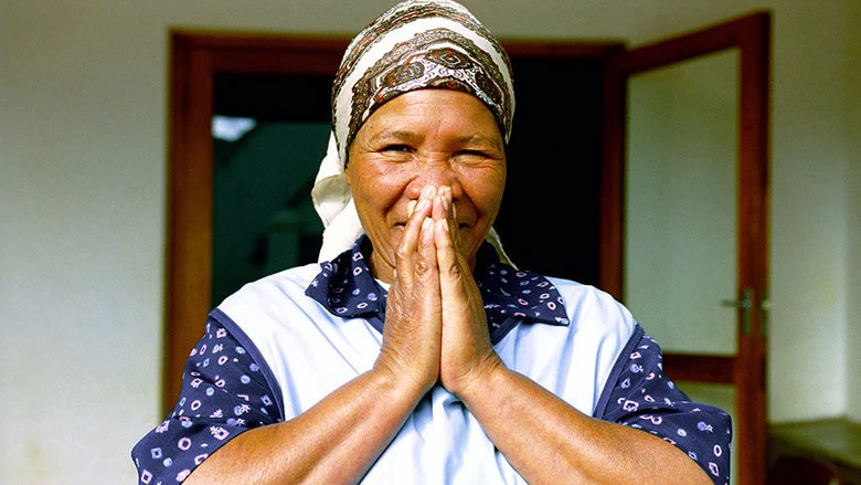 Woman who works in the daycare kitchen of a local farm in Milnerton, South Africa