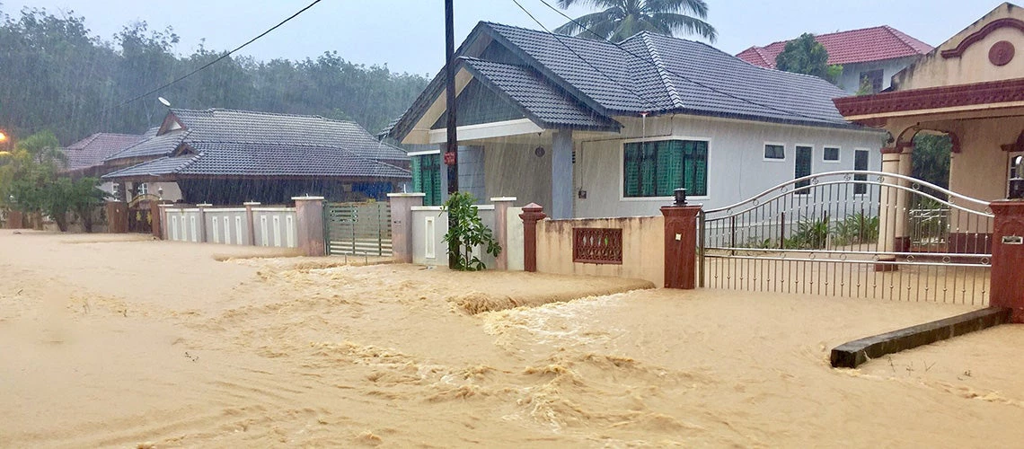 Flood in housing park in Kelantan, Malaysia due to heavy rains | © shutterstock.com