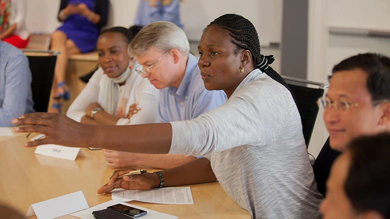 Flora Bossey, center, Communication Officer, Edo SEEFOR Project, Nigeria, attended in 2015. © World Bank