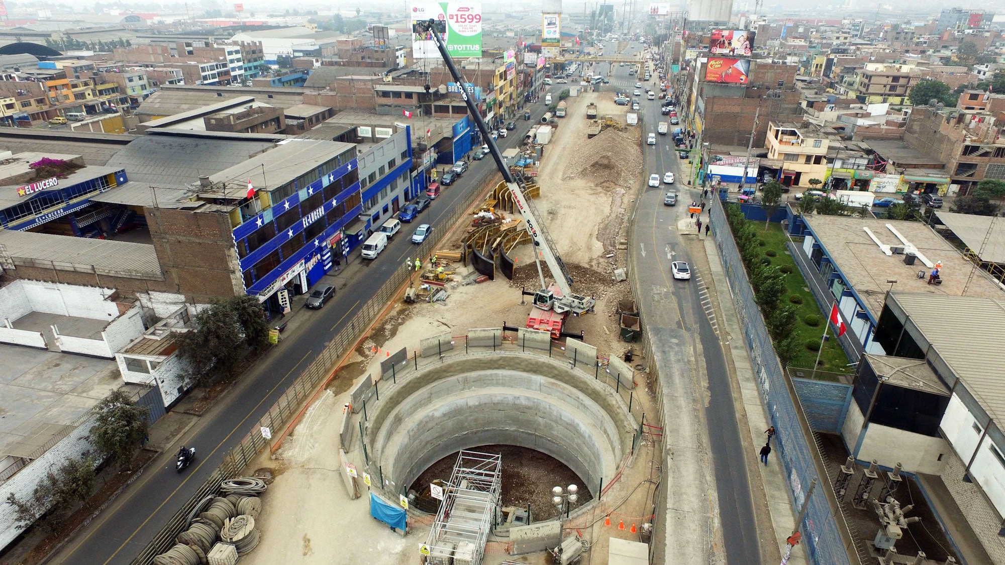 Trabajos de construcción de infraestructura de metro en Lima. / Banco Mundial