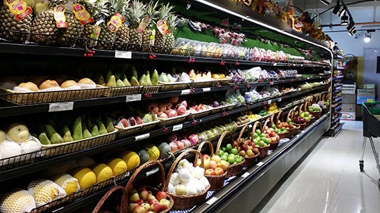 store shelves full of fruit in Mongolia today