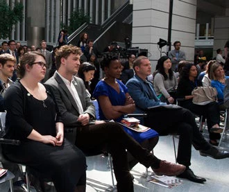 Speakers and attendees at the Future of Food event on April 16. © Simone D. McCourtie/World Bank