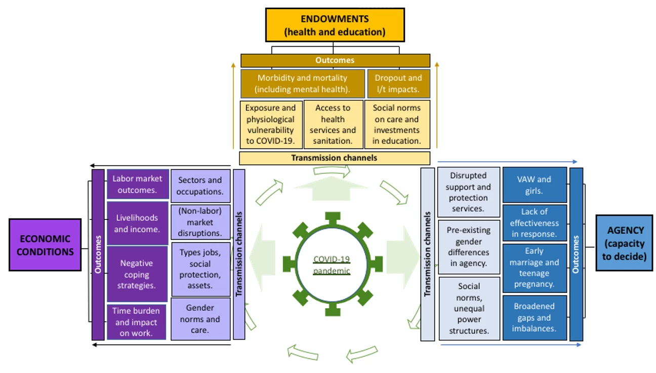 Figure 1: How COVID-19 affects gender equality outcomes