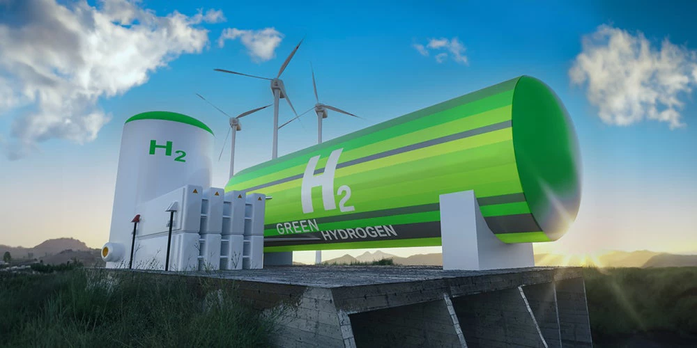 Image of a Green Hydrogen processing facility