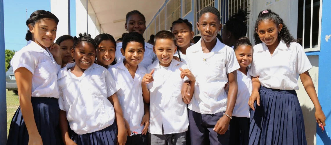 Children at a school in Honduras