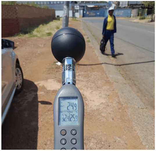 Heat stress monitoring in Johannesburg. Source: Project team.