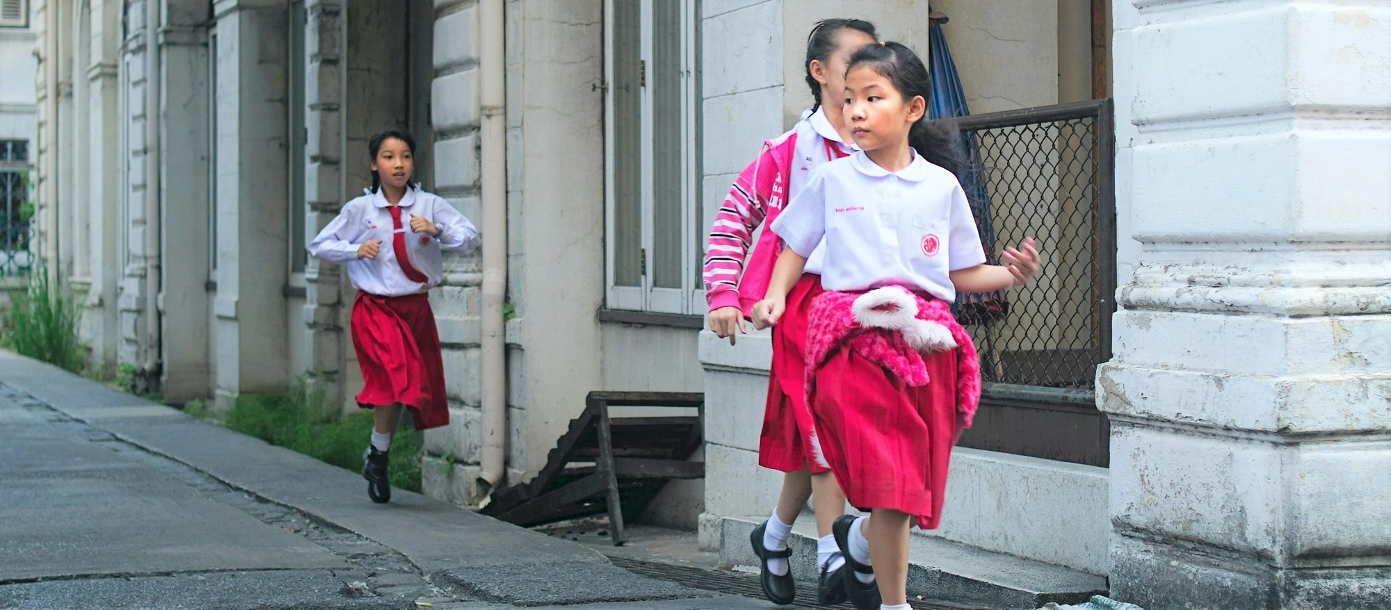 Children walking to school