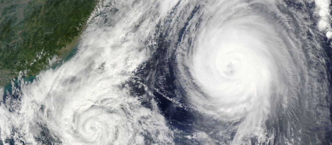 Satellite image of a storm 