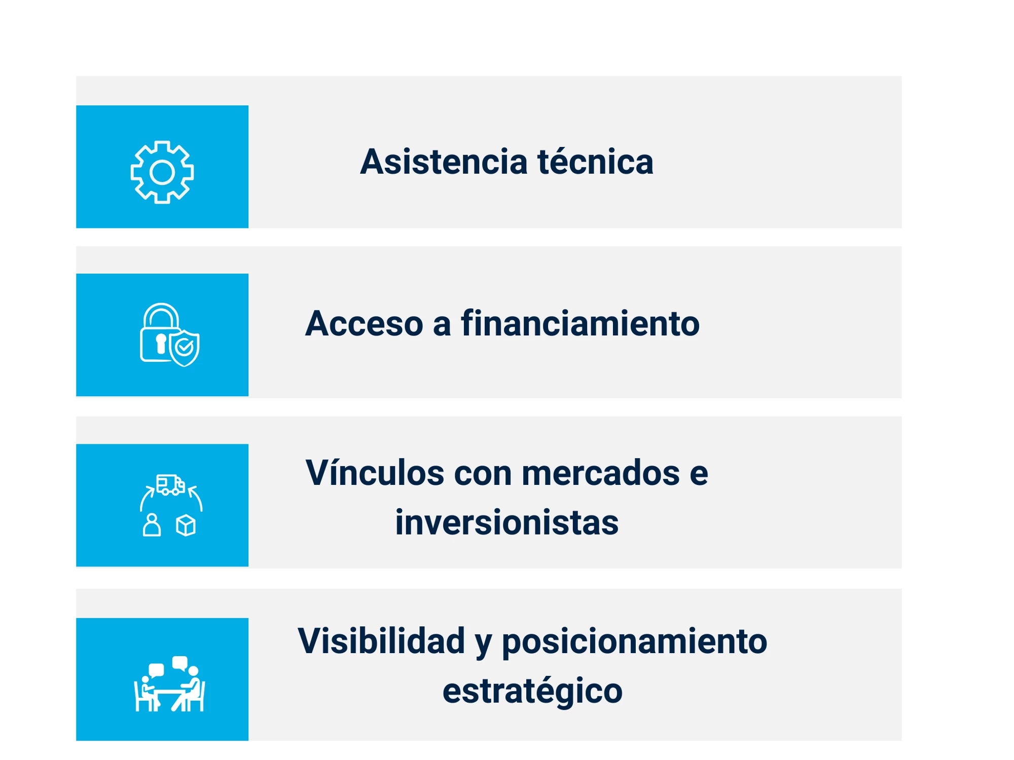 Cómo funciona el programa: del potencial a la preparación para la inversión.