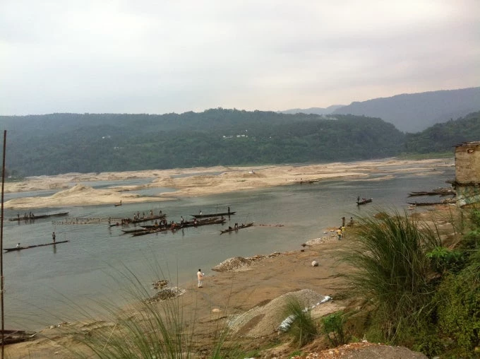 Surma river between Bangladesh and India