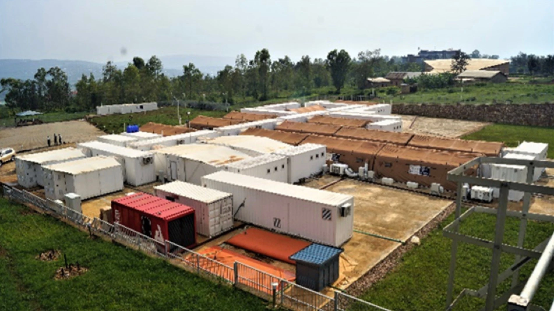 Aerial view of Nyamata Isolation and Treatment Center, Bugesera District, Rwanda, March 2022. Photo: Rugema Andre, Rwanda Biomedical Center
