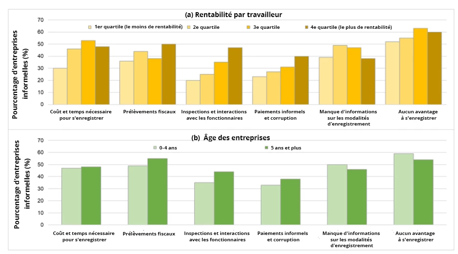 Figure 2 : Les obstacles à l?intégration dans l'économie formelle dépendent de la rentabilité et de la taille de l'entreprise